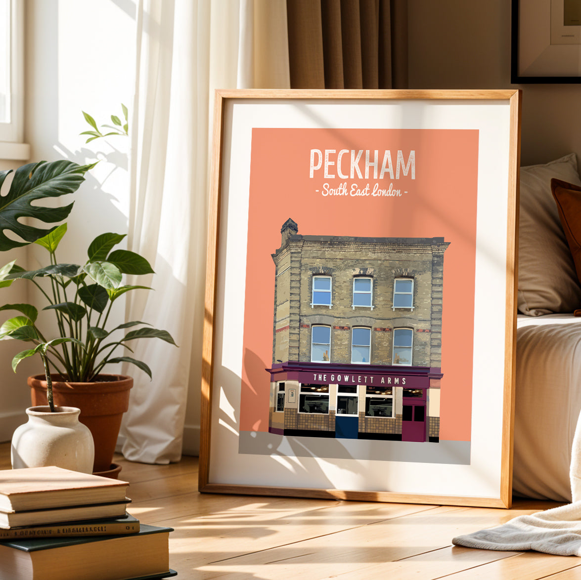 Peckham print, The Gowlett pub
