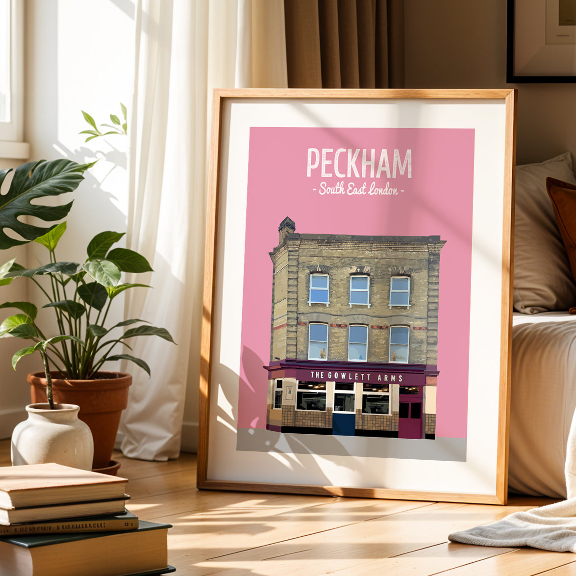 Peckham print, The Gowlett pub