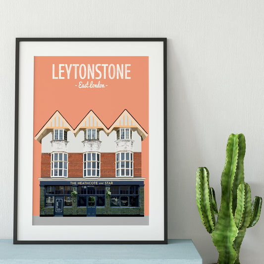 the heathcote and star pub print