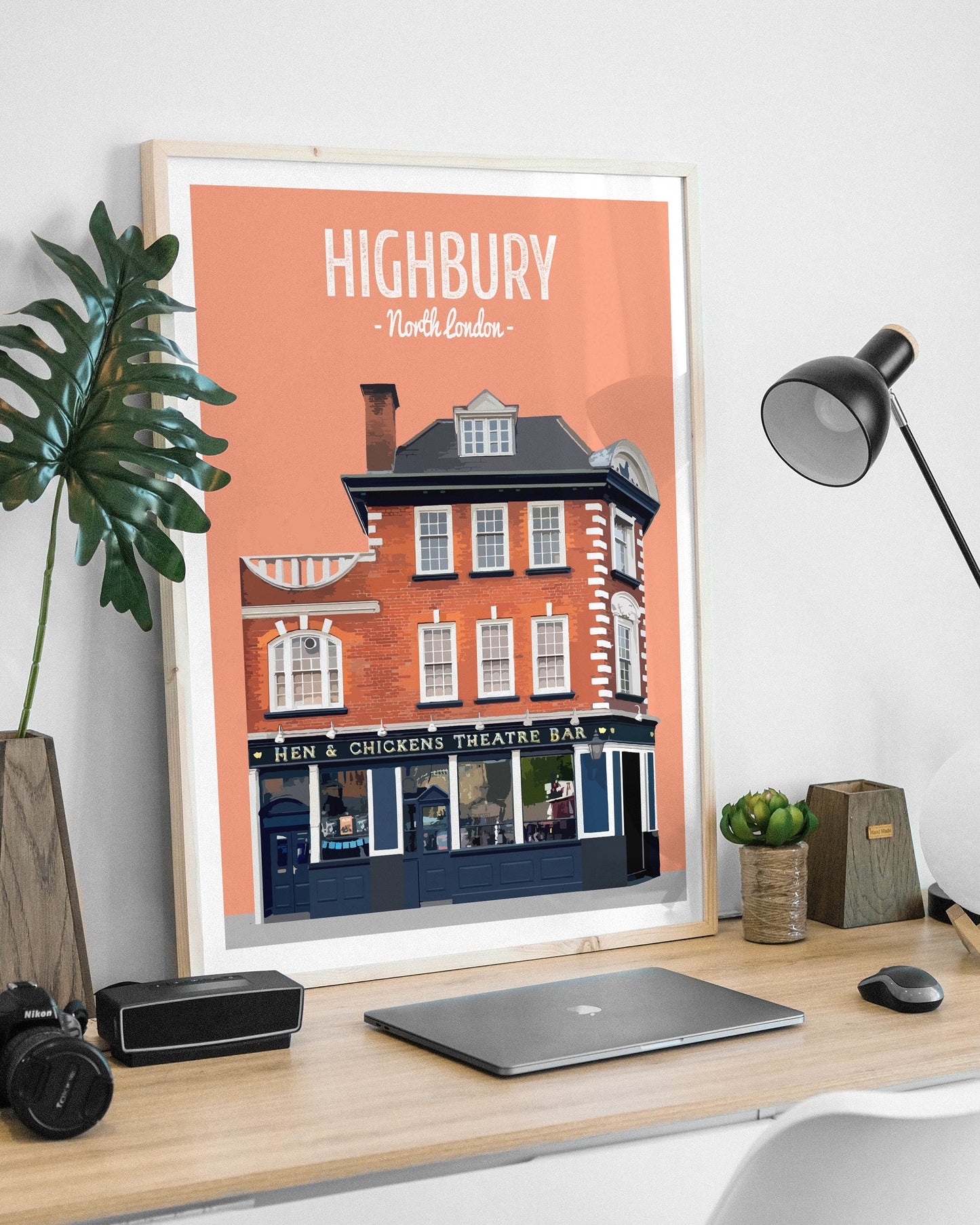 Highbury print, The Hen and Chicken Theatre Bar print