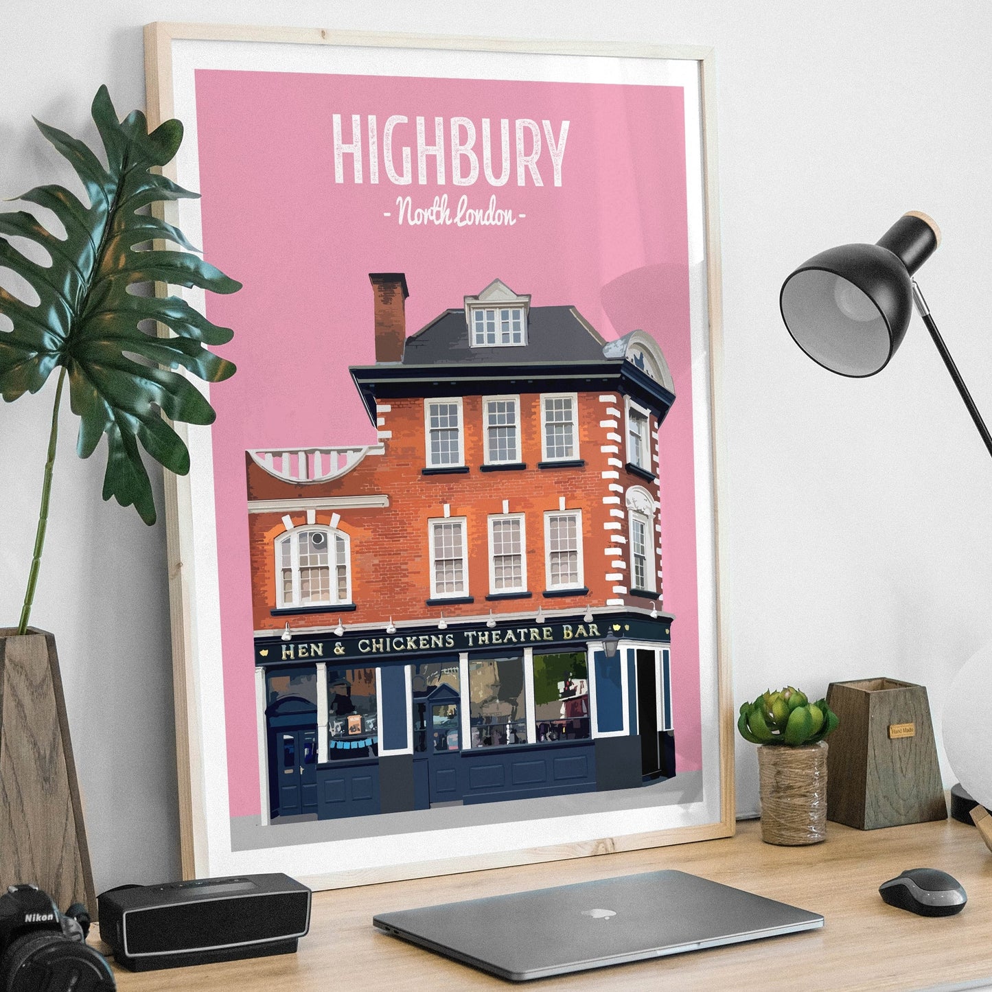 Highbury print, The Hen and Chicken Theatre Bar print