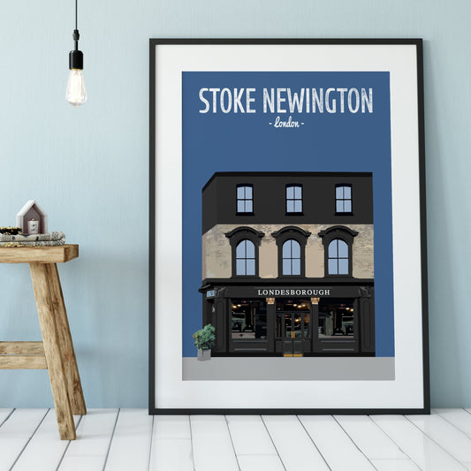 Stoke Newington print, The Londesborough pub