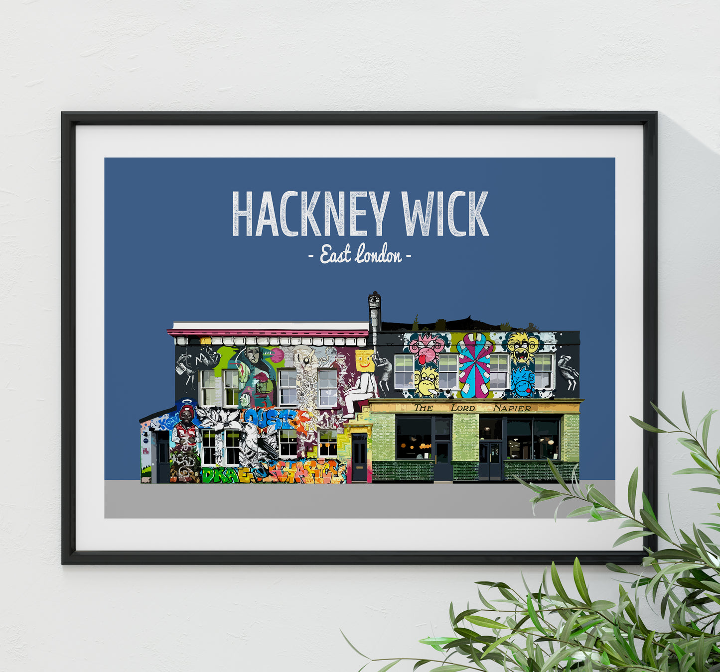 Hackney Wick print, The (new) Lord Napier pub