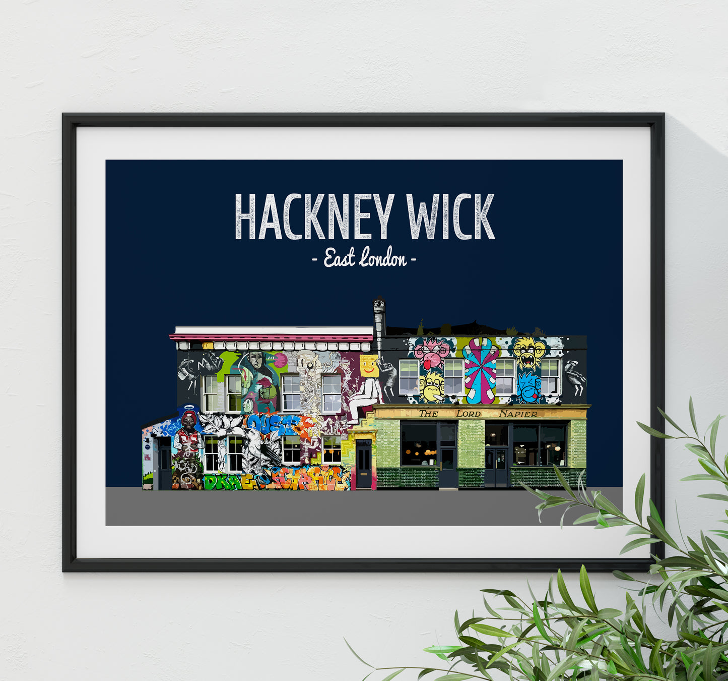 Hackney Wick print, The (new) Lord Napier pub