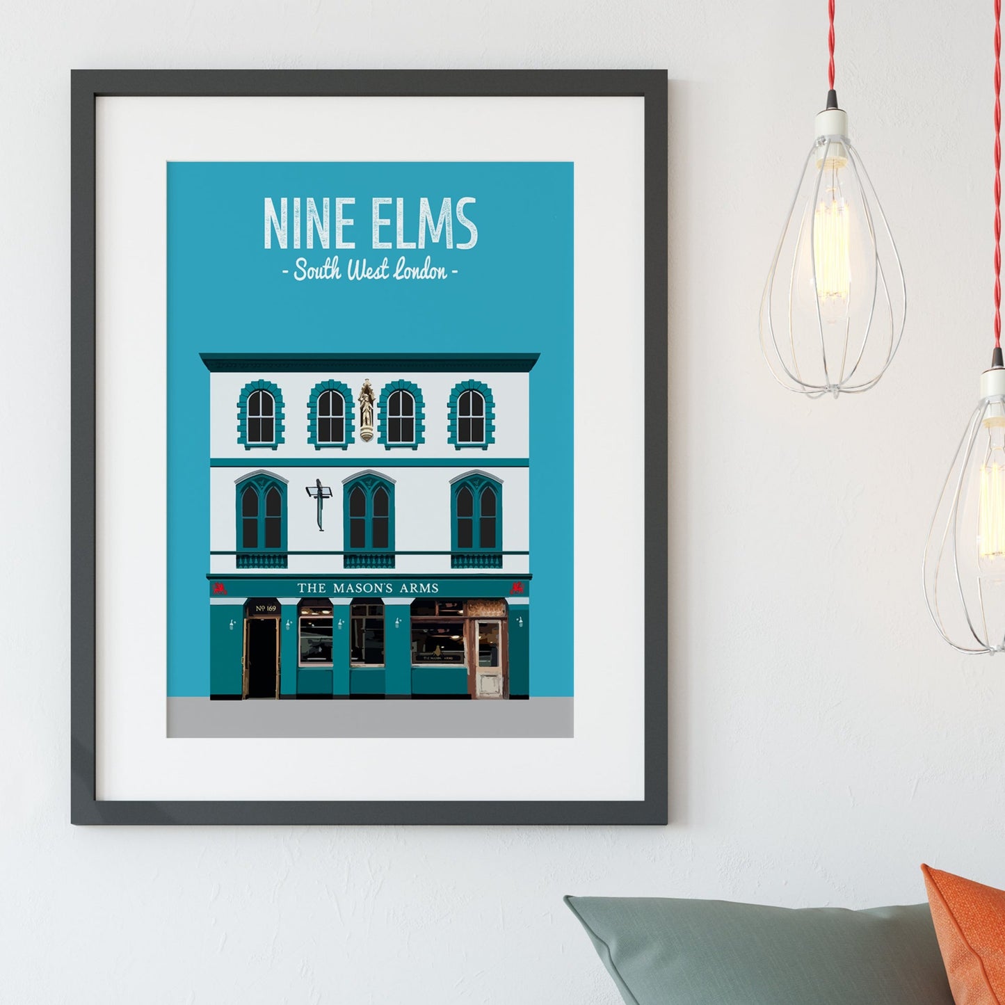 Nine Elms print, The Masons Arms pub