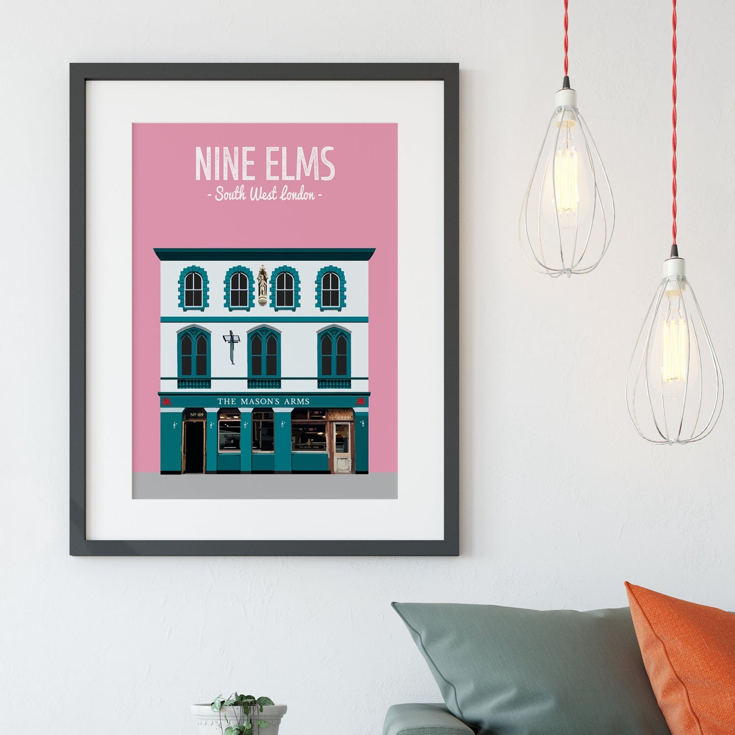 Nine Elms print, The Masons Arms pub