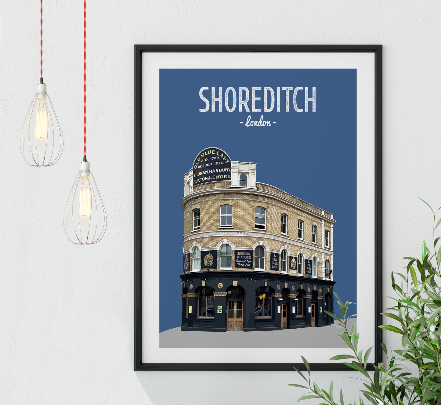 Shoreditch print, The Old Blue pub