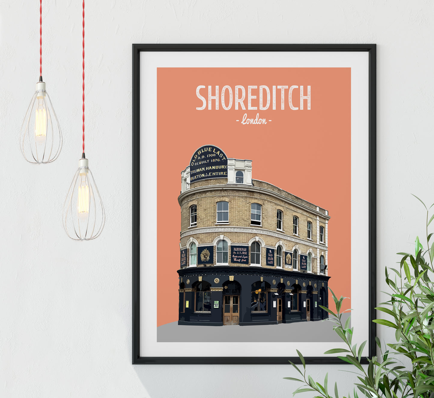 Shoreditch print, The Old Blue pub