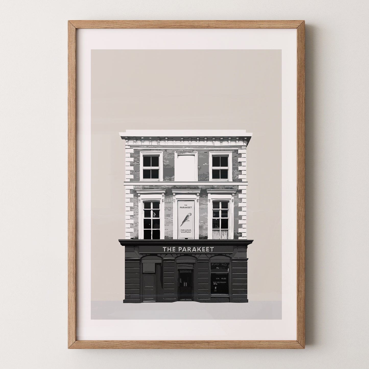 Kentish Town print, The Parakeet pub