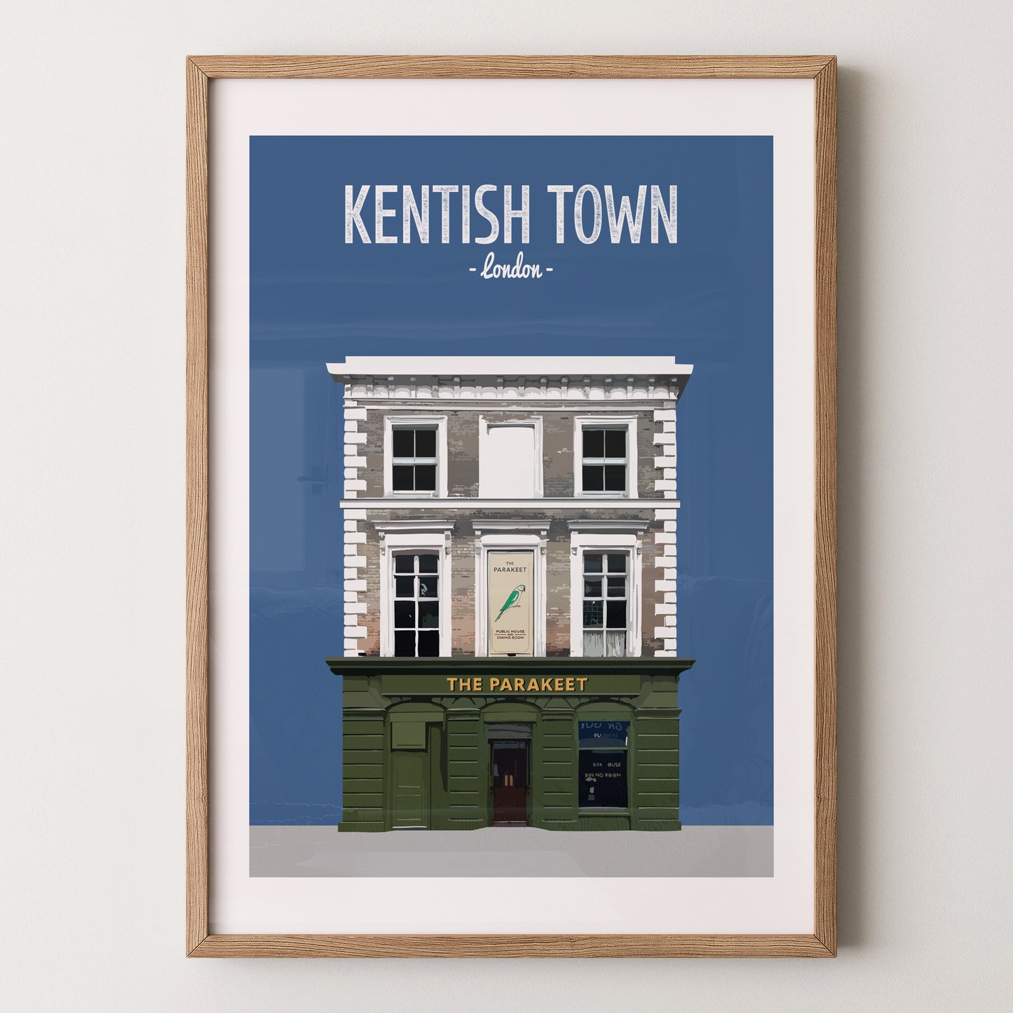 Kentish Town print, The Parakeet pub
