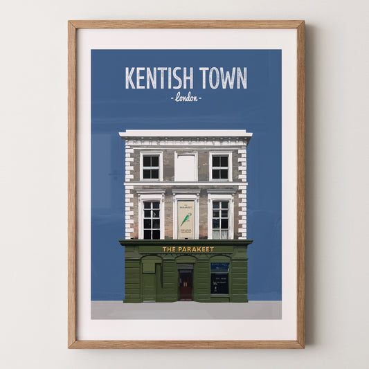Kentish Town print, The Parakeet pub