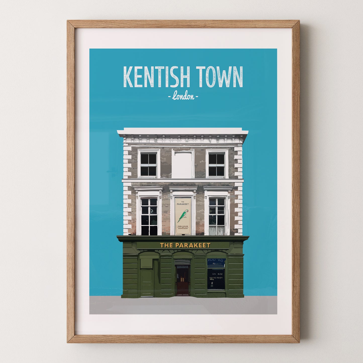 Kentish Town print, The Parakeet pub
