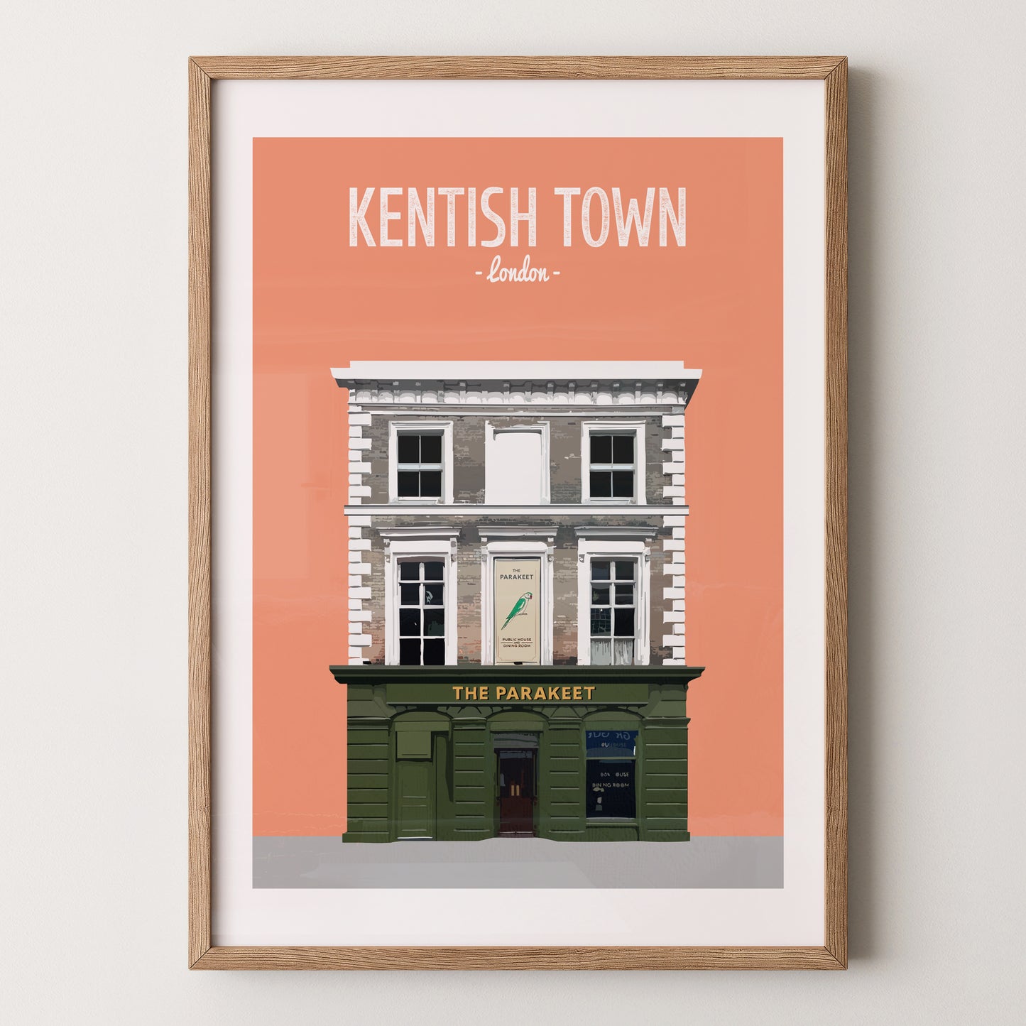 Kentish Town print, The Parakeet pub