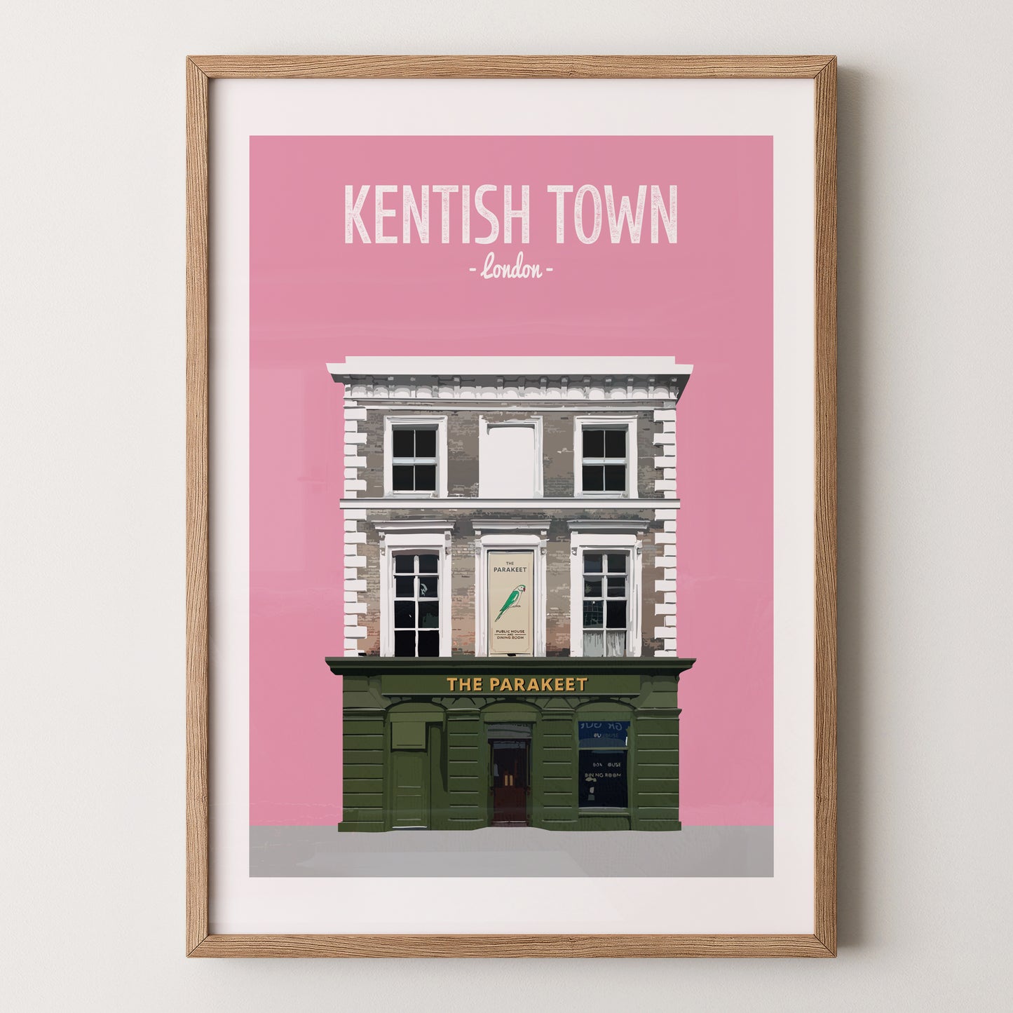 Kentish Town print, The Parakeet pub