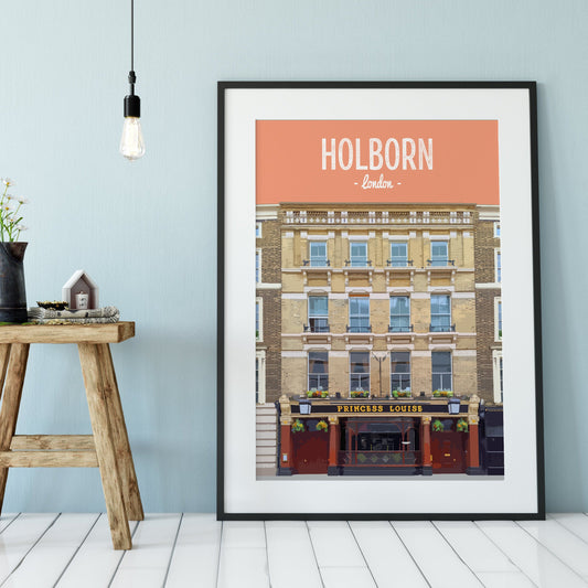 Holborn print, The Princess Louise pub