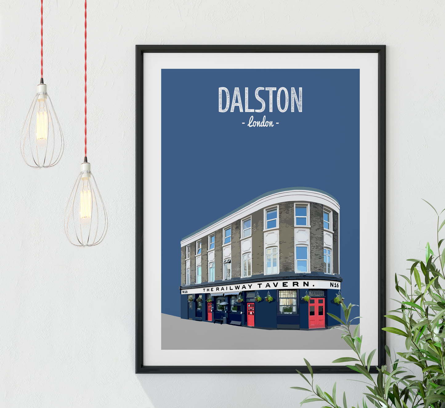 Dalston print, The Railway Tavern