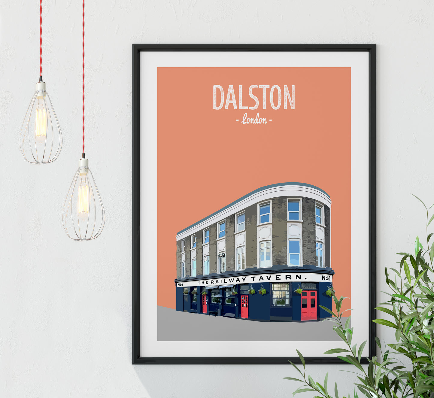 Dalston print, The Railway Tavern