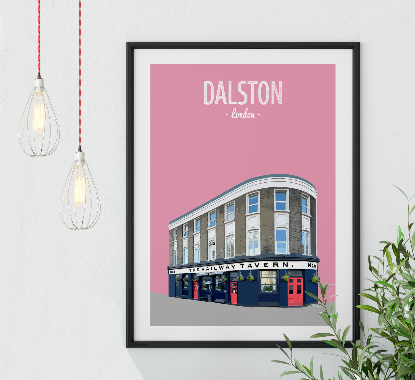 Dalston print, The Railway Tavern