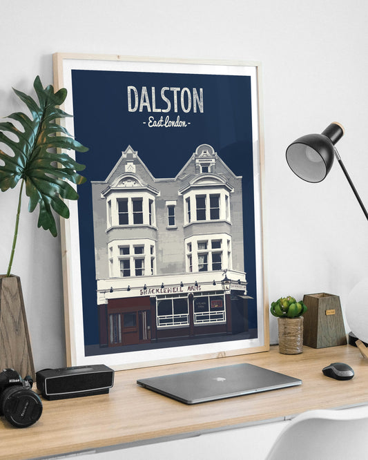 Dalston print, The Shacklewell Arms pub