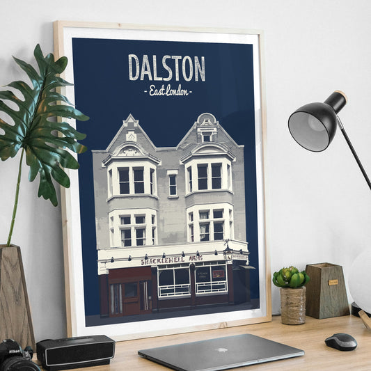 Dalston print, The Shacklewell Arms pub