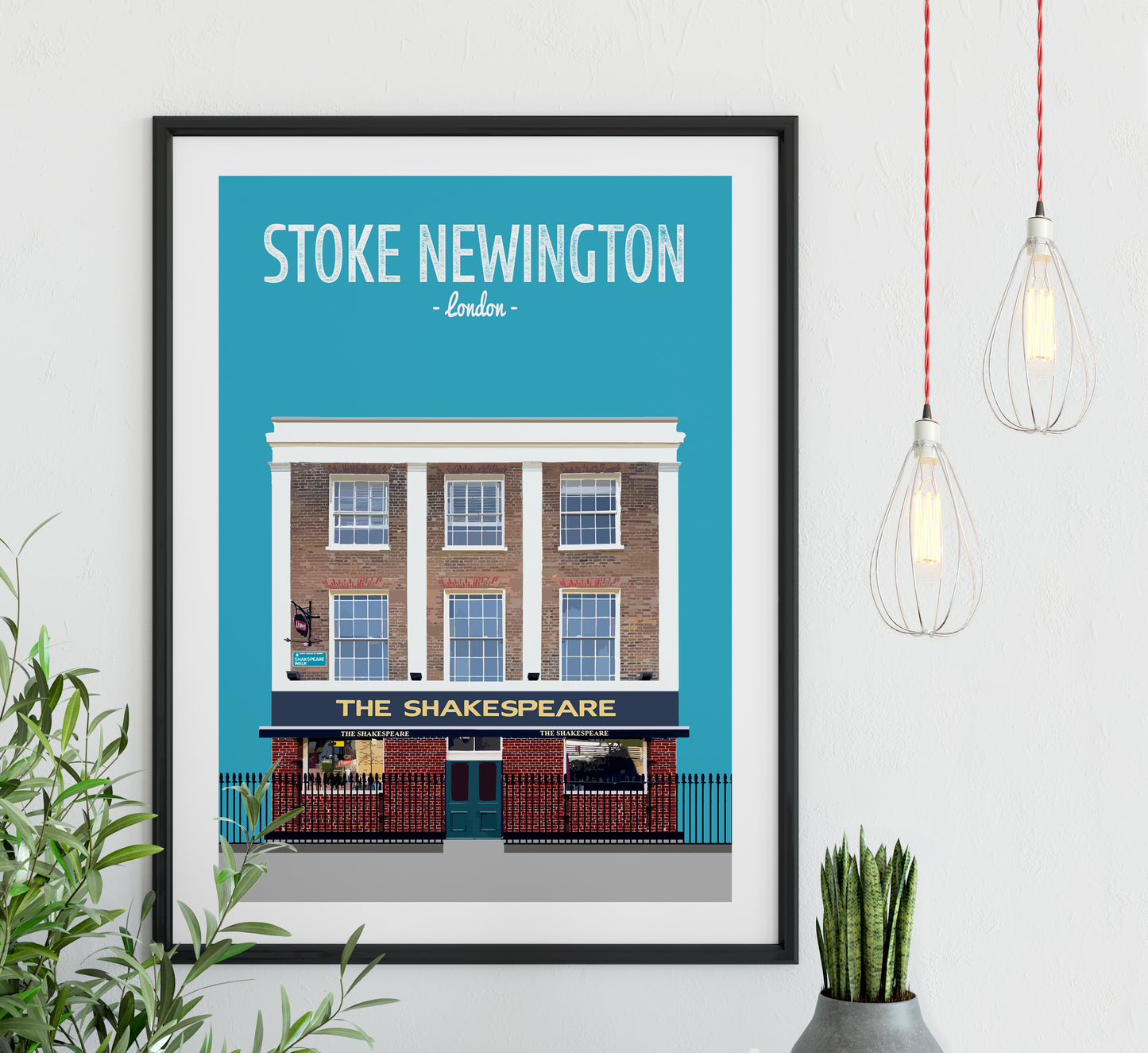 Stoke Newington print, The Shakespeare pub