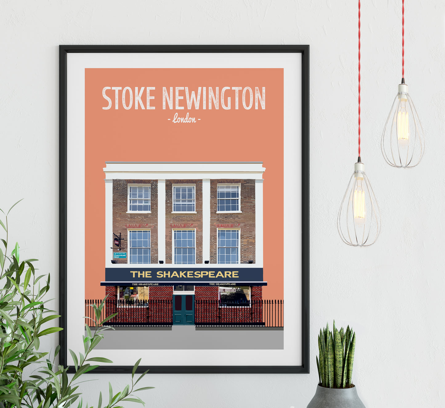 Stoke Newington print, The Shakespeare pub