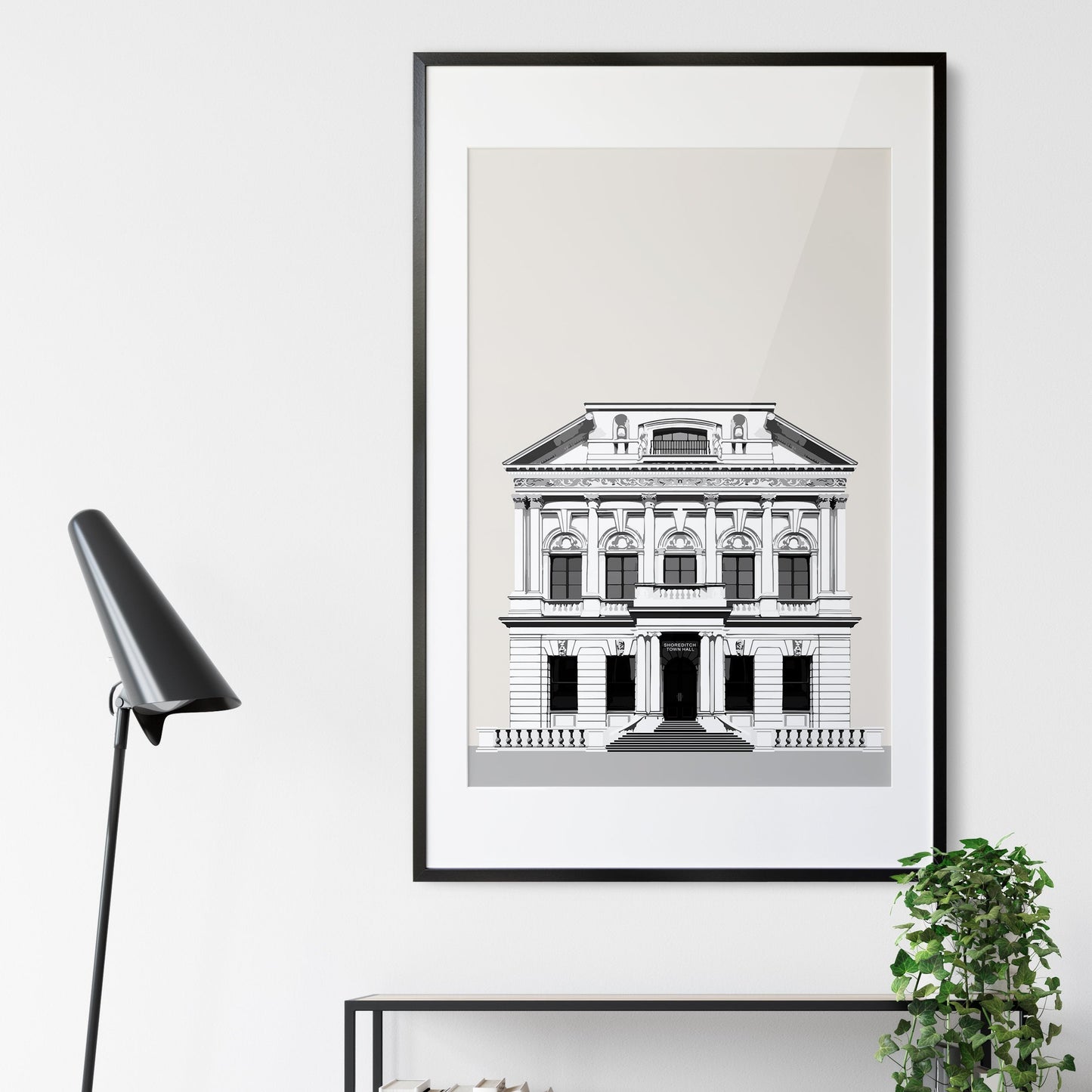 Shoreditch print, The Shoreditch Town Hall