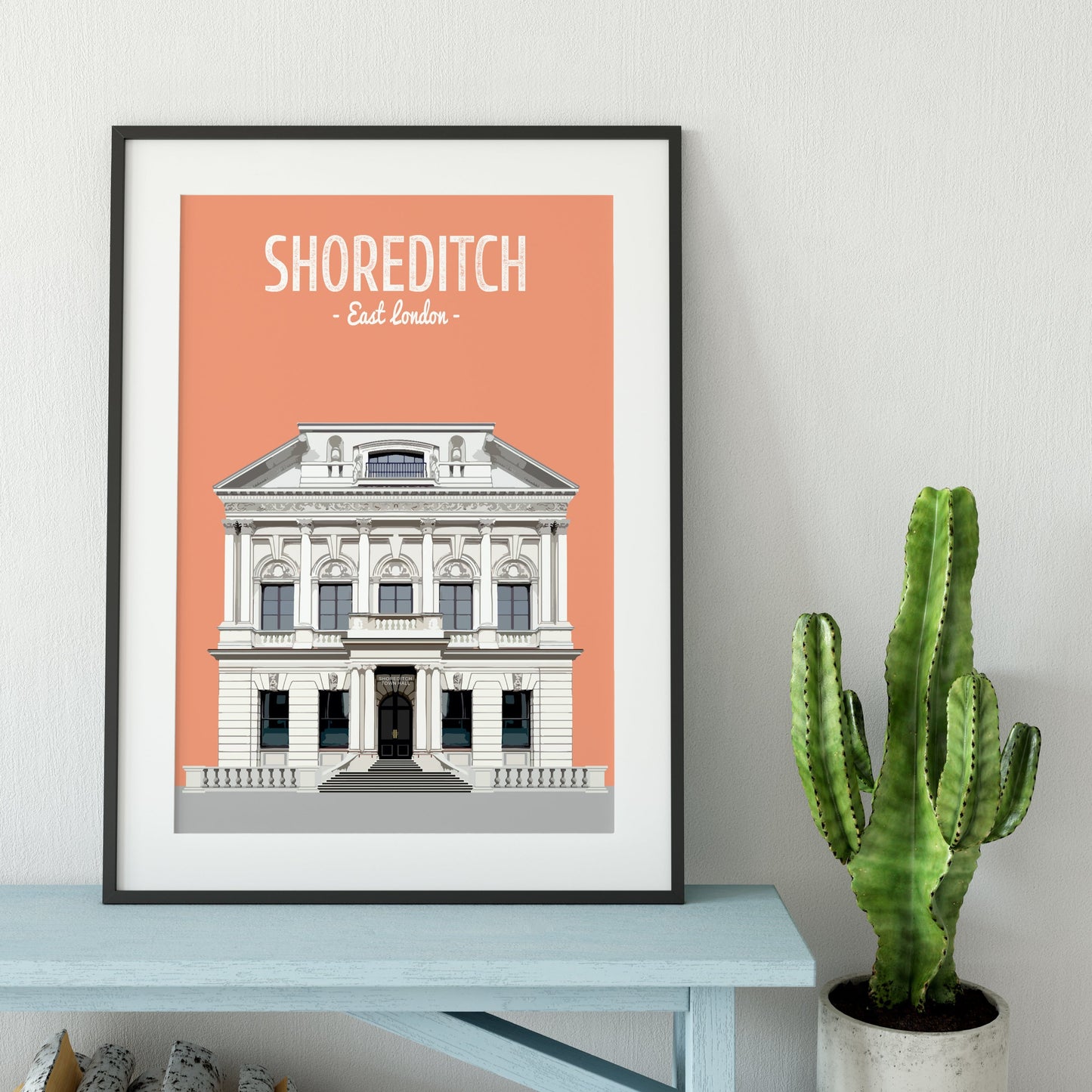 Shoreditch print, The Shoreditch Town Hall