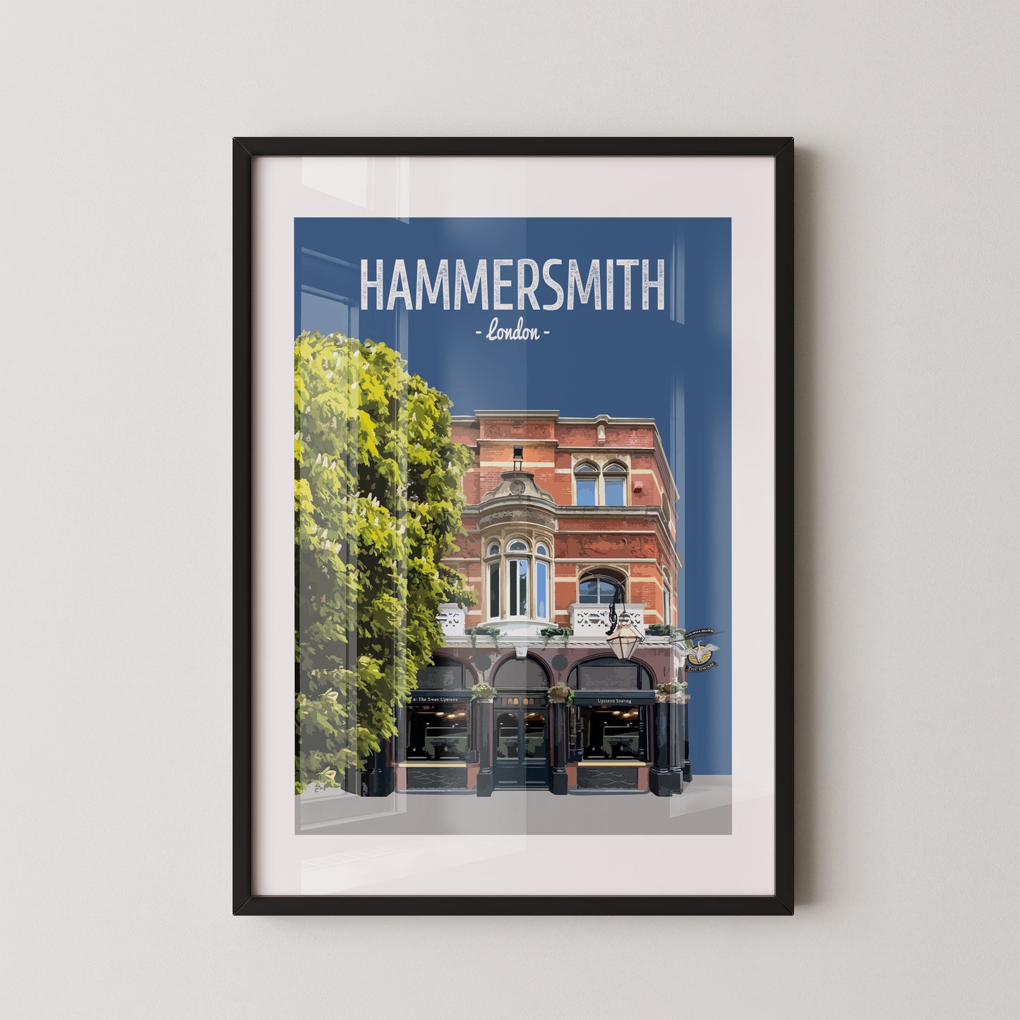 Hammersmith print, The Swan pub