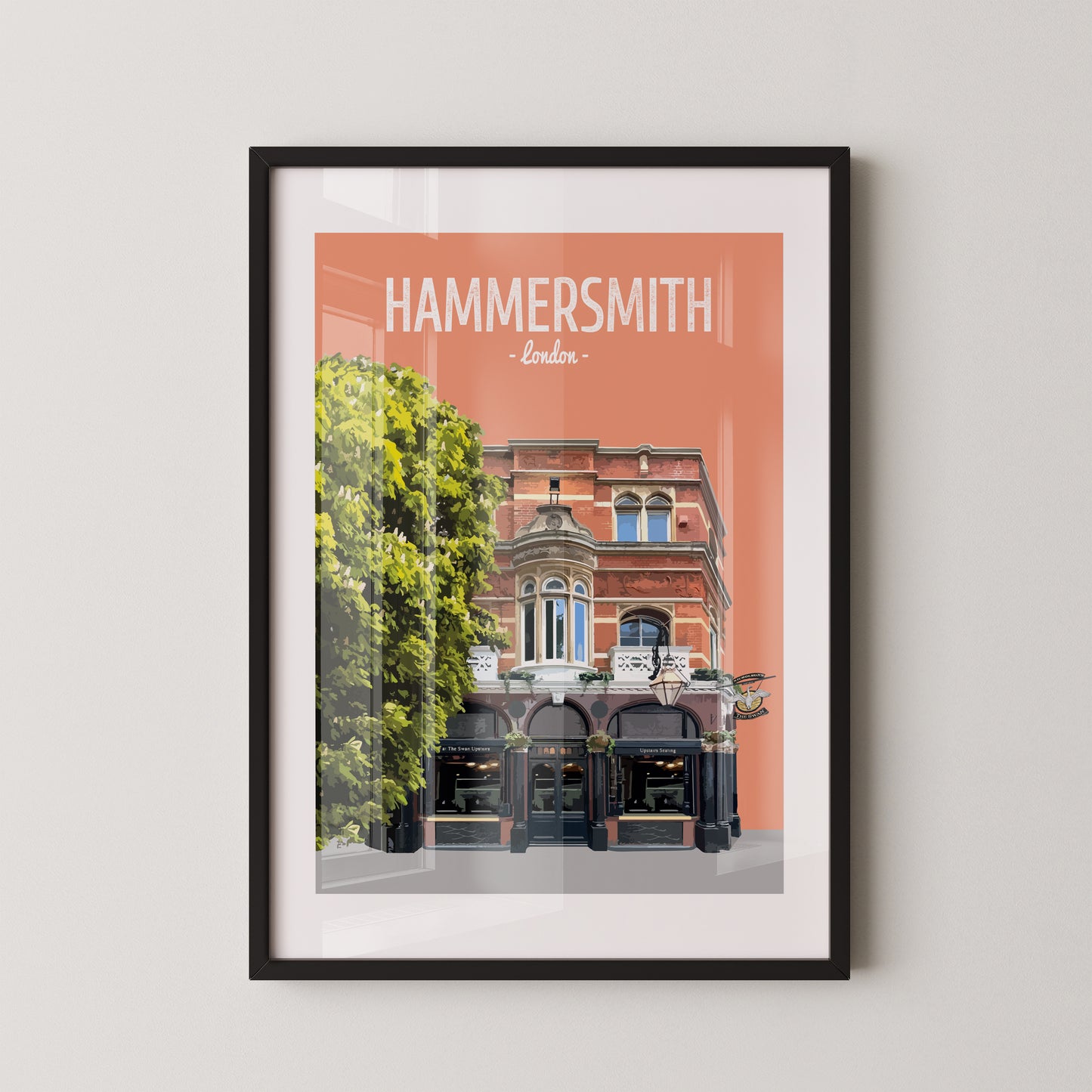 Hammersmith print, The Swan pub