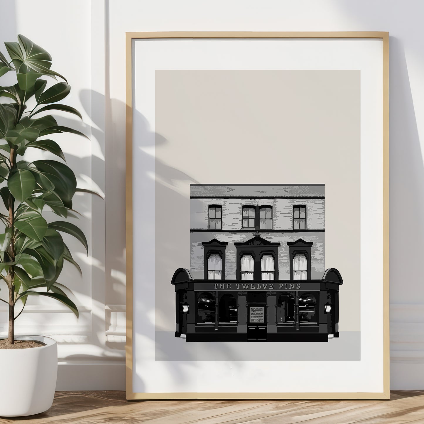 Finsbury Park print, The Twelve Pins pub