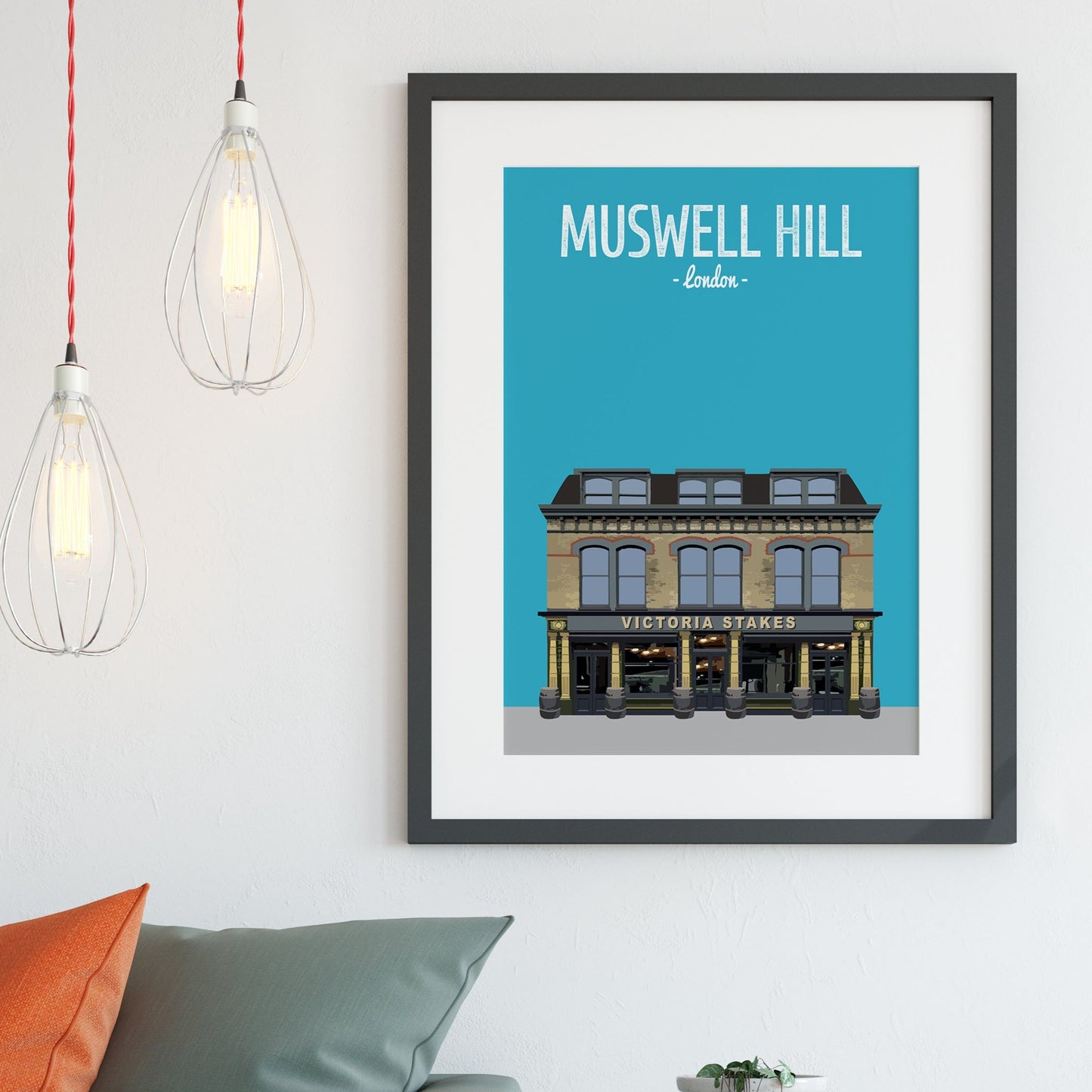 Muswell Hill print, The Victoria Stakes pub