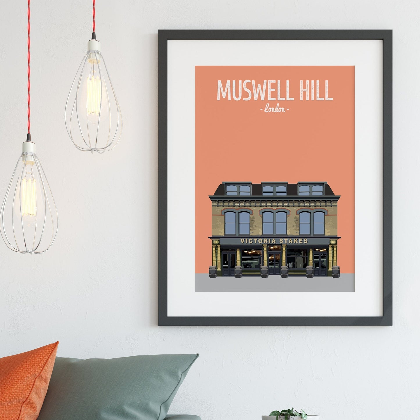 Muswell Hill print, The Victoria Stakes pub