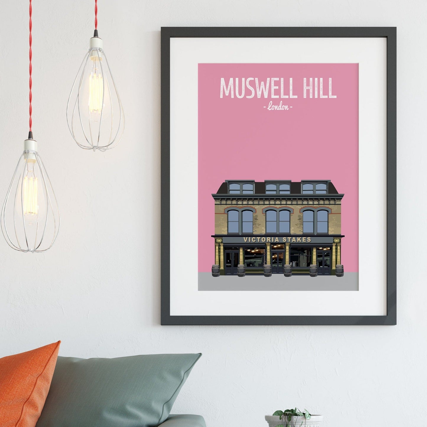 Muswell Hill print, The Victoria Stakes pub