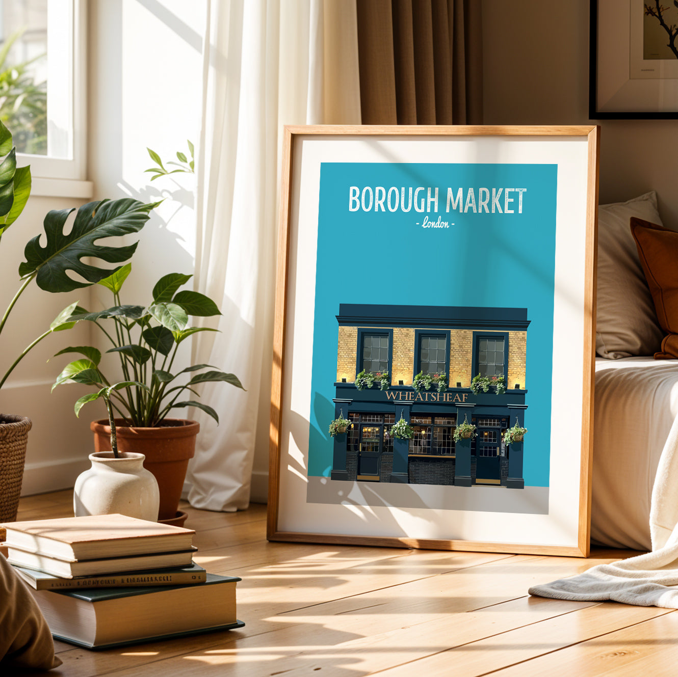Borough Market print, The Wheatsheaf pub
