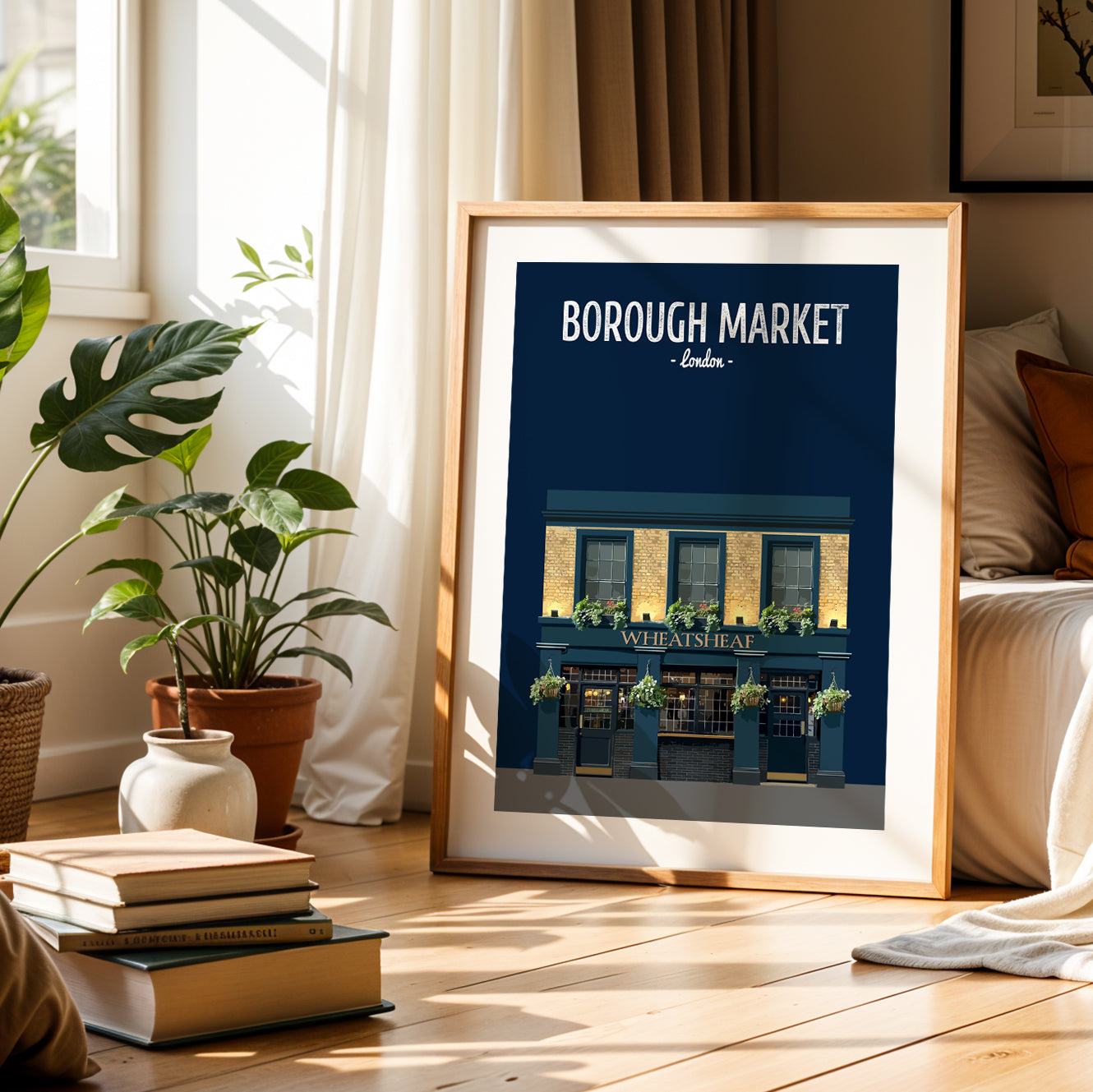Borough Market print, The Wheatsheaf pub