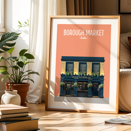 Borough Market print, The Wheatsheaf pub