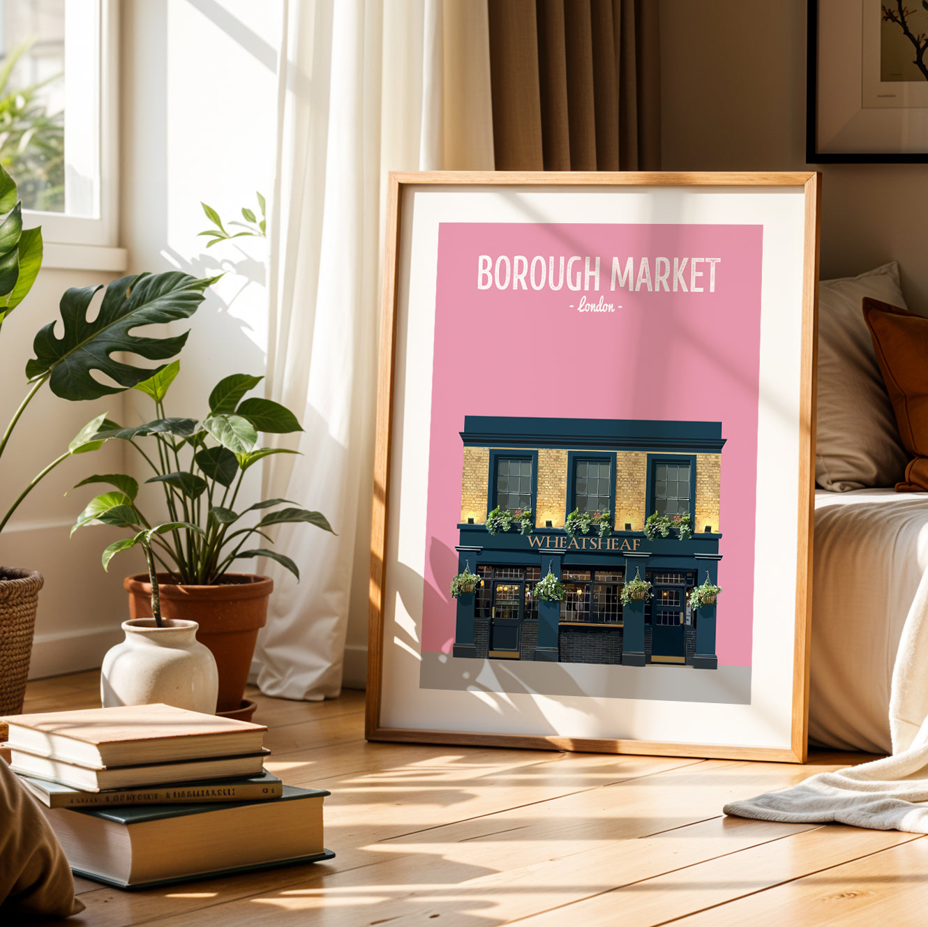 Borough Market print, The Wheatsheaf pub