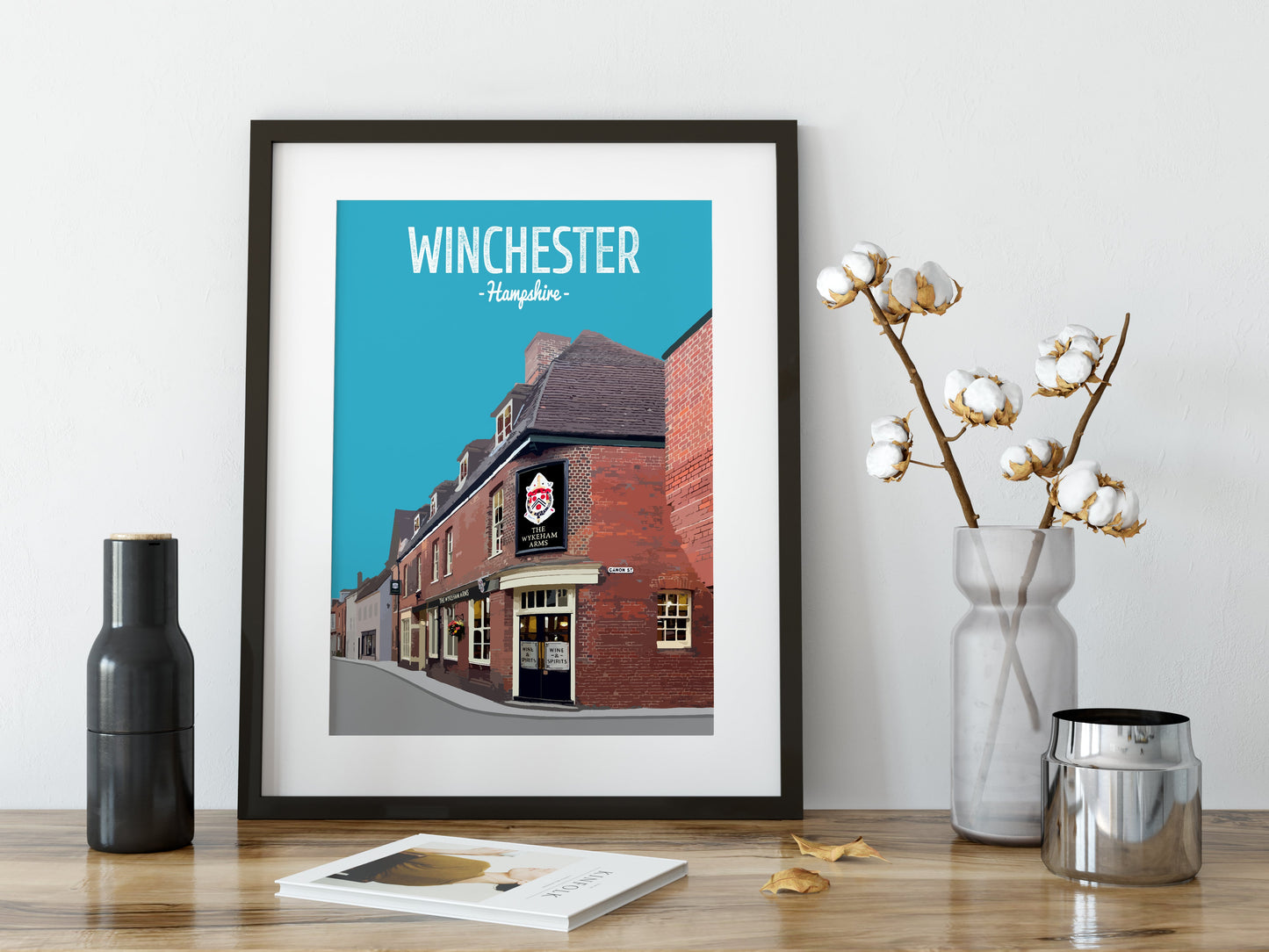 Winchester print, The Wykeham Arms pub