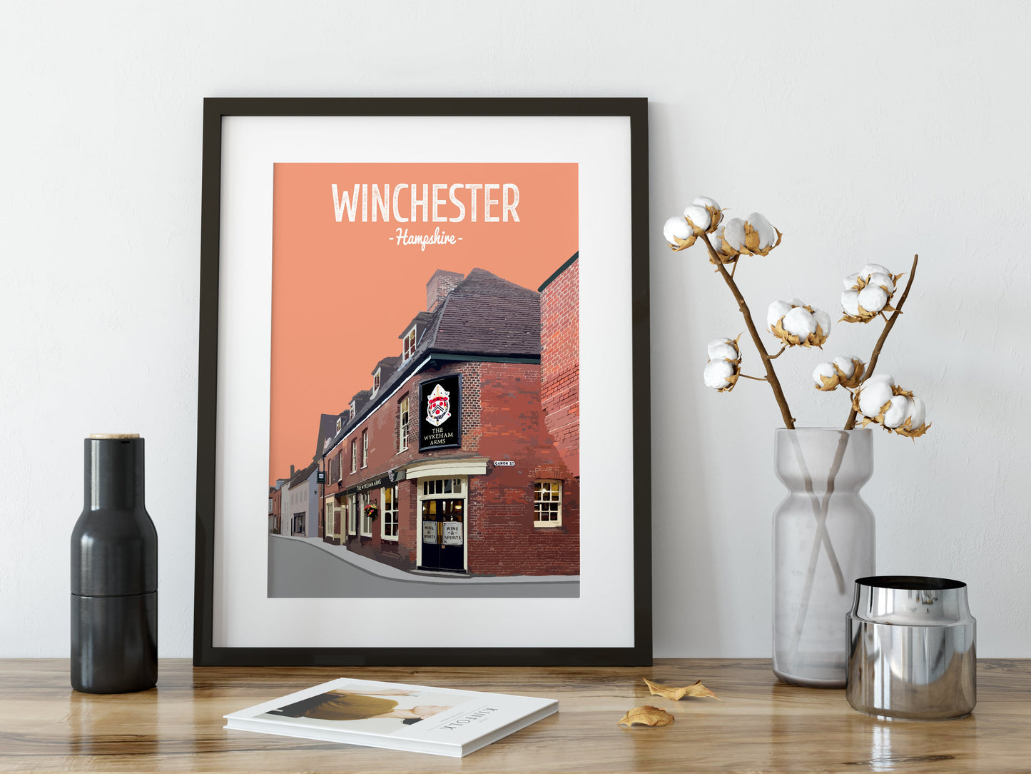 Winchester print, The Wykeham Arms pub