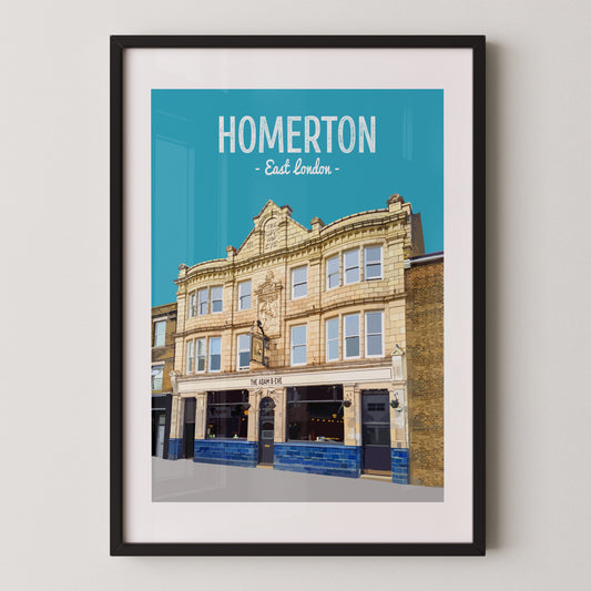Homerton print, The Adam and Eve pub