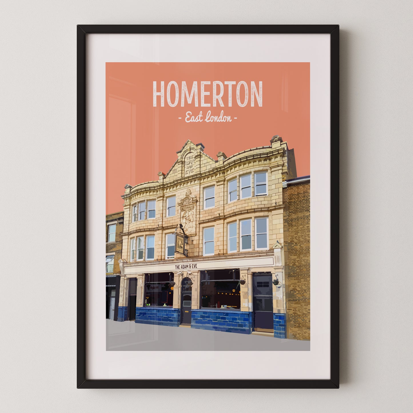 Homerton print, The Adam and Eve pub