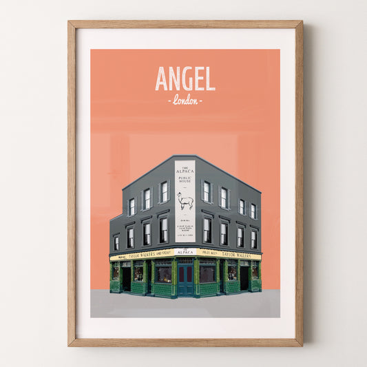 Angel print, The Alpaca pub