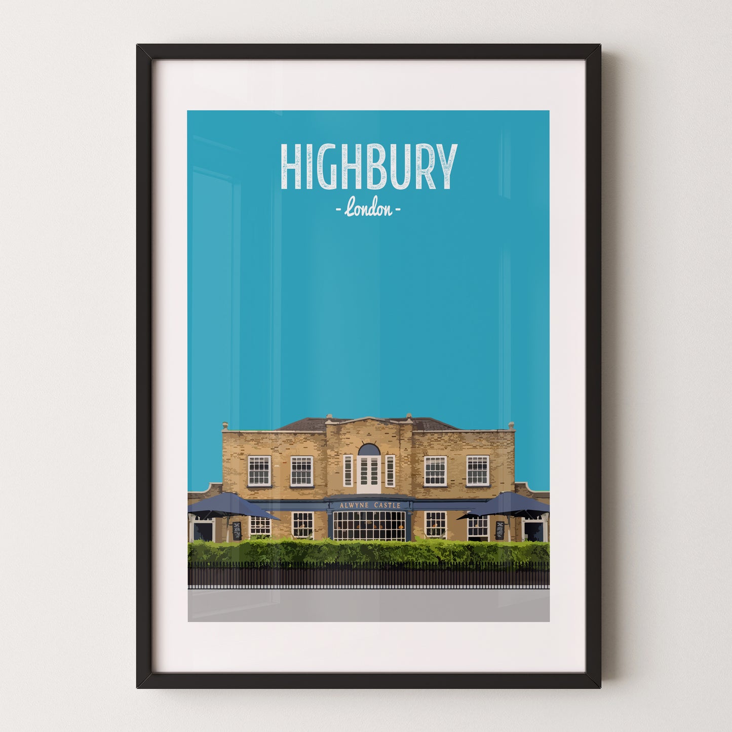 Highbury print, The Alwyn Castle pub