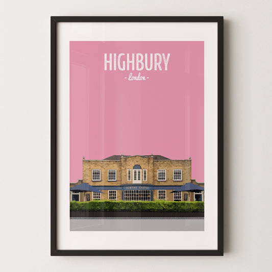 Highbury print, The Alwyn Castle pub