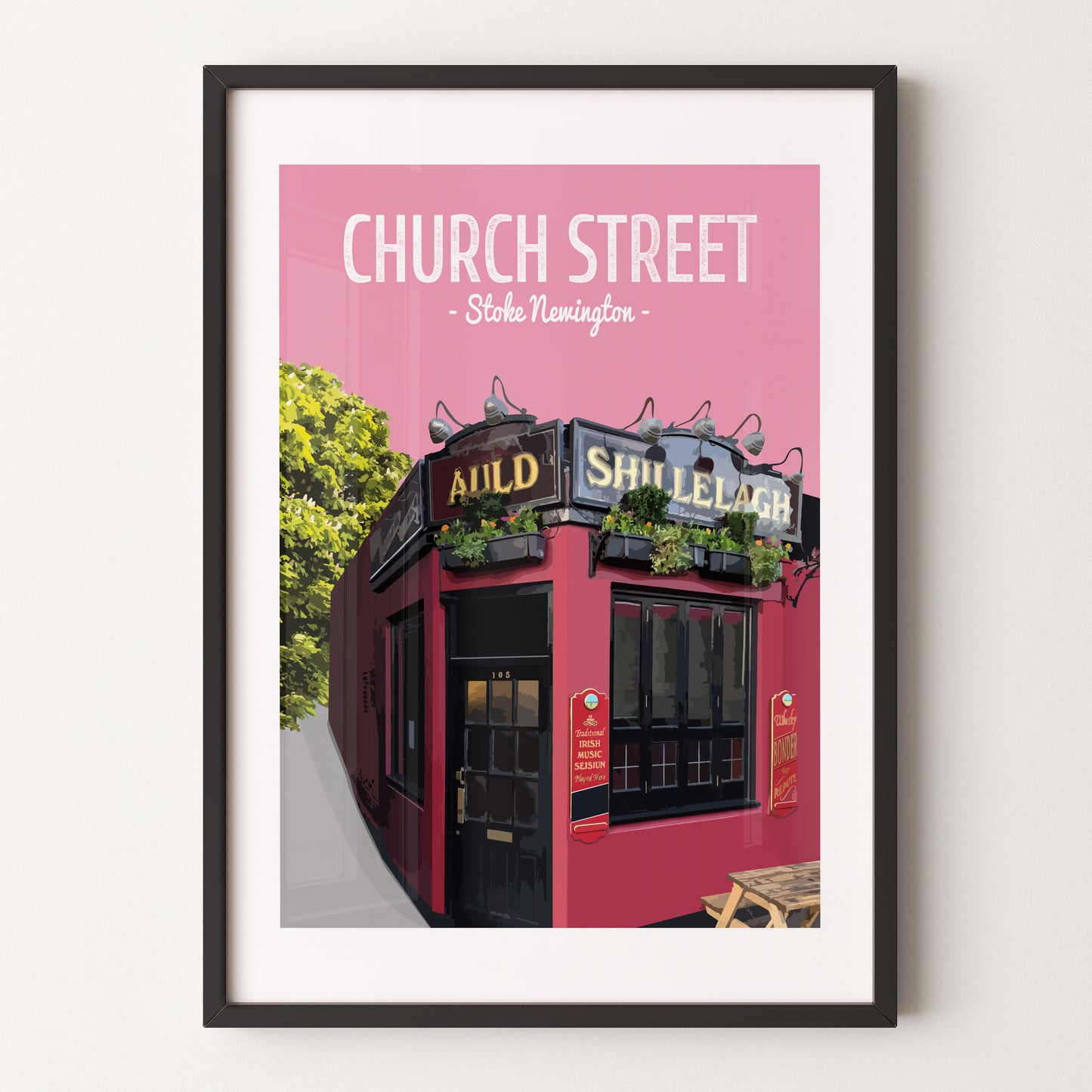 Church Street print, The Auld Shillelagh pub