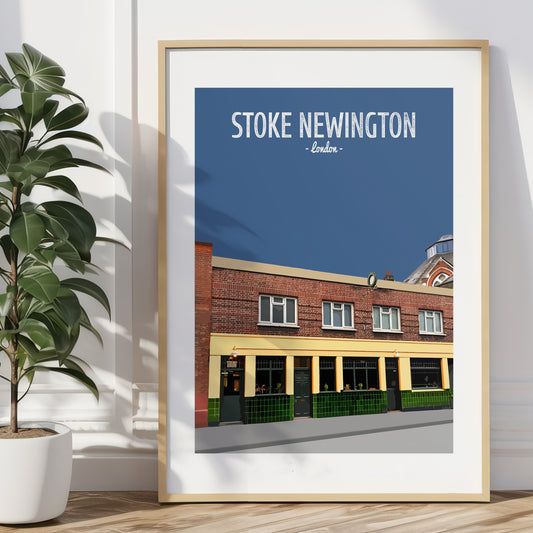 Stoke Newington print, The Axe pub