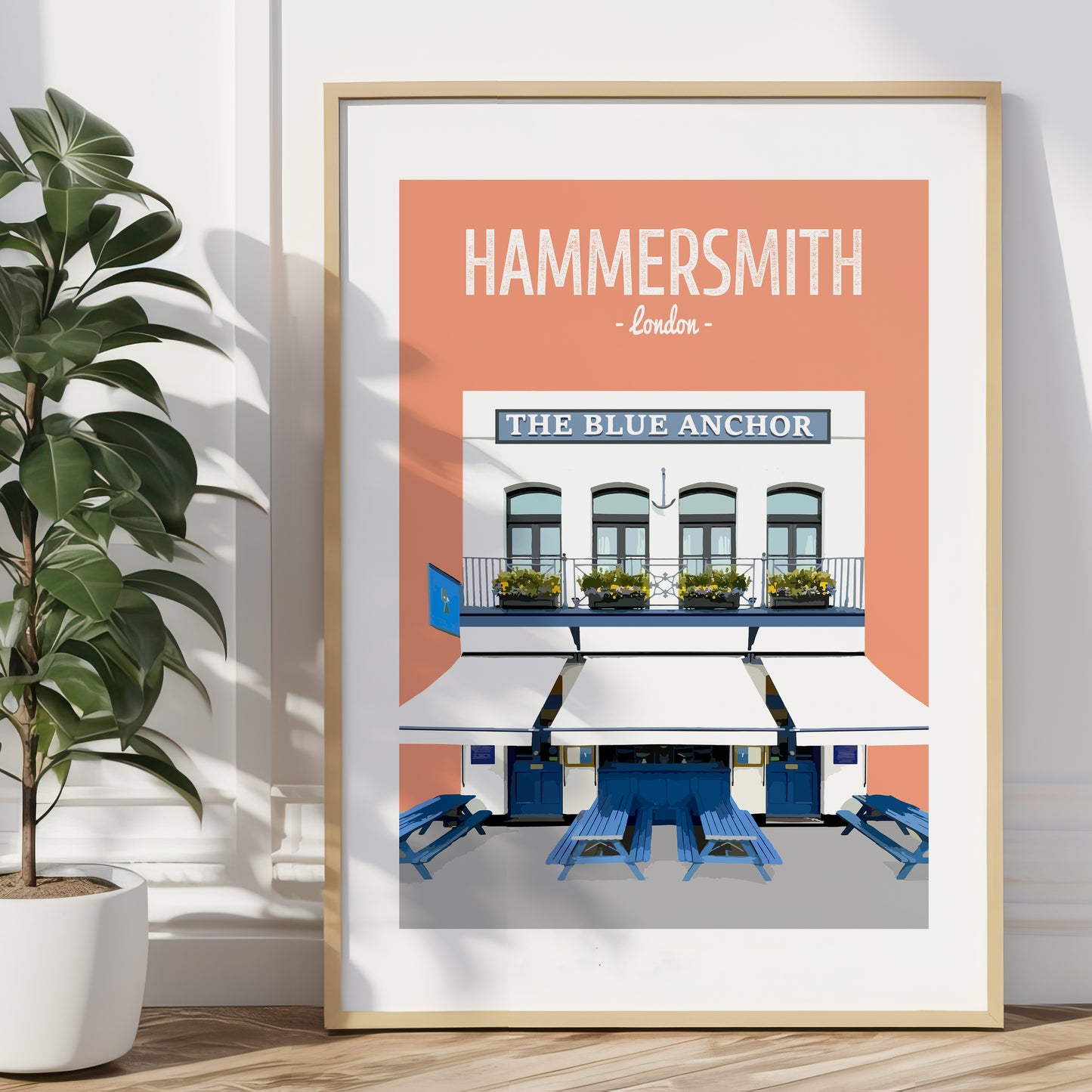 Hammersmith print, The Blue Anchor pub