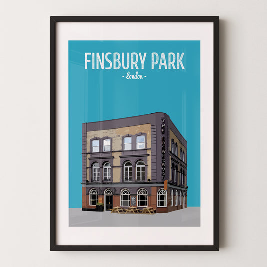 Finsbury Park print, The Brownswood pub