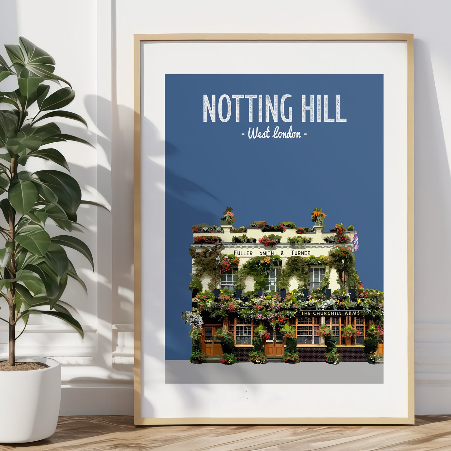 Notting Hill print, The Churchill Arms pub